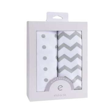 Bassinet Sheet Set 2 Pack - Baby Bassinet Sheets with 100% Jersey Cotton - Bassinet Sheets for Baby Girl and Boy, Newborn Essentials (Grey Chevron and Polka Dot)