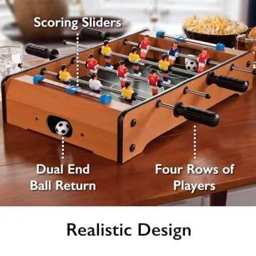 Mainstreet Classics 20-Inch Table Top Foosball/Soccer Game, Brown