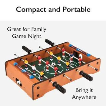 Mainstreet Classics 20-Inch Table Top Foosball/Soccer Game, Brown