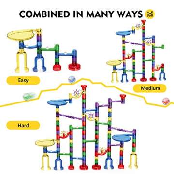 Magicfly Marble Run Set for Kids - 127 Pieces of Fun