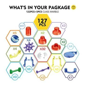 Magicfly Marble Run Set for Kids - 127 Pieces of Fun