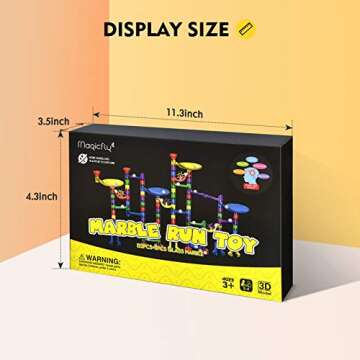 Magicfly Marble Run Set for Kids - 127 Pieces of Fun