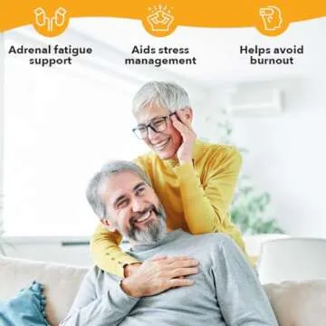 LifeSeasons - Adrenal-T - Adrenal Fatigue Support Supplement - Helps Lower Cortisol - Avoid Burnout - Aids Stress Management - Energizing - with Ashwagandha Adaptogens - 60 Capsules