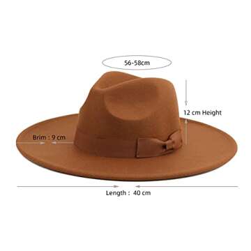 Pro Celia Big Wide Brim Women Fedora Hat (Coffee)