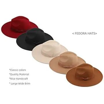 Pro Celia Big Wide Brim Women Fedora Hat (Coffee)
