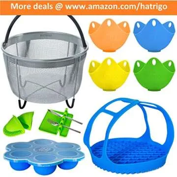 Versatile 3-Piece Divided Steamer Basket for Instant Pot