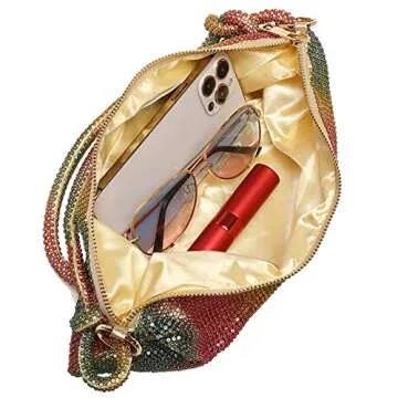 Rhinestone Purse Sparkly Bag Crystal Evening Clutch Bag for Women Evening Prom Rhinestone Handbag Bling Hobo Bag