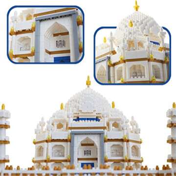 dOvOb Micro Mini Blocks Taj Mahal Building and Architecture Model Set,(4000Pieces) Toys Gifts for Ki...
