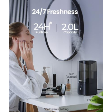 ROSEKM Cool Mist Humidifier for Bedroom & Nursery