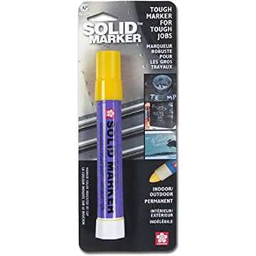 Sakura Solid Paint Markers - Yellow - Permanent Marker Paint Pens for All Surfaces - 3 Pack