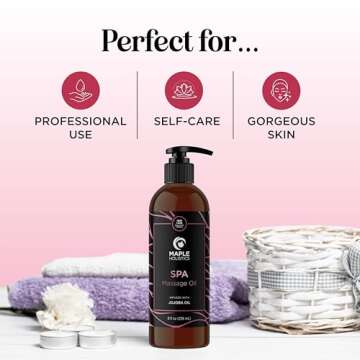 Calming Massage Oil for Massage Therapy - Home Spa Full Body Massage Oil for Sore Muscles for Pro or...