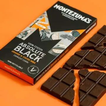 Montezuma 100% Cocoa Dark Chocolate with Orange Essence