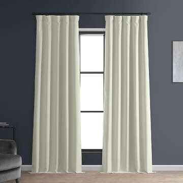 HPD Half Price Drapes Signature Linen Blackout Curtains 96 Inch for Bedroom and Living Room