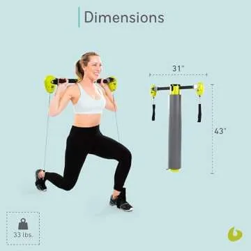 Balanced Body MOTR Pilates Bar, Workout Equipment for Fitness, Balance Strength & Agility, Exercise Equipment for Abs, Legs, HIPS, Waist & Arms