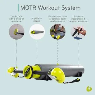 Balanced Body MOTR Pilates Bar, Workout Equipment for Fitness, Balance Strength & Agility, Exercise Equipment for Abs, Legs, HIPS, Waist & Arms