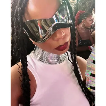 GUVIVI Fashionable Futuristic Oversized Sunglasses