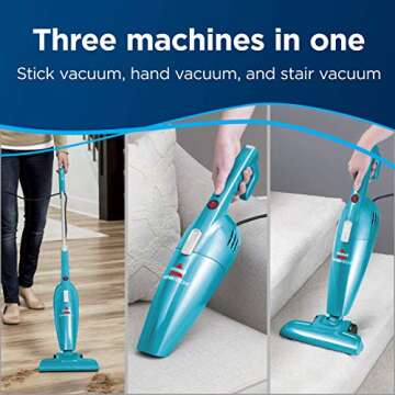 Bissell Featherweight Stick Lightweight Bagless Vacuum One Size Fits All Blue (Renewed)