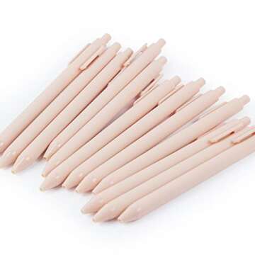 U-RIGHT 12 Pcs Gel Ink Pens Black Ink 0.5 mm Fine Point Smooth Writing Cute Pens for Office School (...