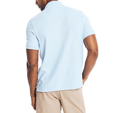 Nautica Men's Short Sleeve Deck Polo Shirt - Noon Blue