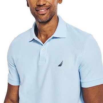 Nautica Men's Short Sleeve Deck Polo Shirt - Noon Blue