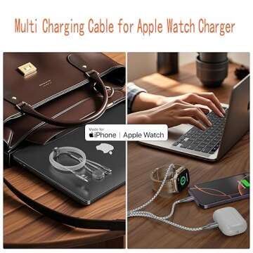 Versatile Multi Charging Cable for Apple Watch and iPhone