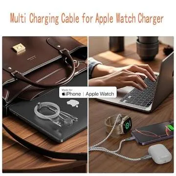 Versatile Multi Charging Cable for Apple Watch and iPhone