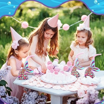 Tanlade Mermaid Cups with Straws for Themed Parties