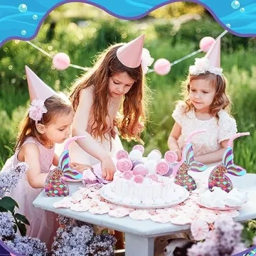 Tanlade Mermaid Cups with Straws for Themed Parties