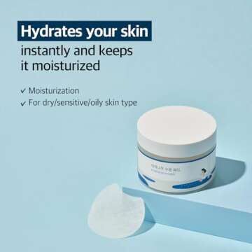 ROUND LAB Birch Juice Moisturizing Pad 80pcs, Hydrating and Soothing Facial Pads, Triple-Layer Toner Pads with Birch Sap and Hyaluronic Acid, Cooling for Sensitive Skin, Non-Sticky, Korean Skin Care