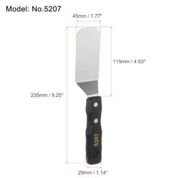 HARFINGTON No.5207 Painting Palette Knife Stainless Steel Flat Large Spatula Pallet Knife Metal Scra...