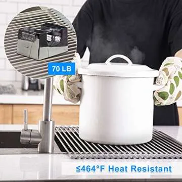 SR SUN RISE Roll Up Dish Drying Rack Over The Sink (Warm Gray, 20.8" x 15")