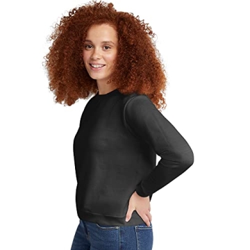 Hanes Women's EcoSmart Crewneck Sweatshirt, Ebony, X-Large