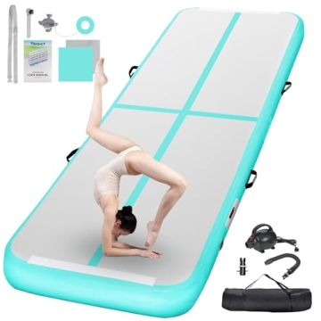 FBSPORT 10ft Inflatable Air Gymnastics Mat for Home Training