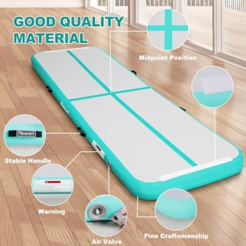 FBSPORT 10ft Inflatable Air Mat for Gymnastics & Cheer