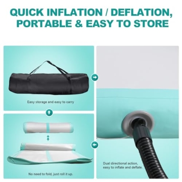 FBSPORT 10ft Inflatable Air Mat for Gymnastics & Cheer