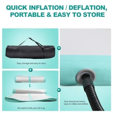 FBSPORT 10ft Inflatable Air Mat for Gymnastics & Cheer