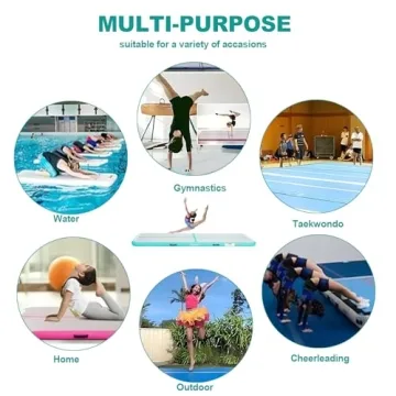 FBSPORT 10ft Inflatable Air Mat for Gymnastics & Cheer
