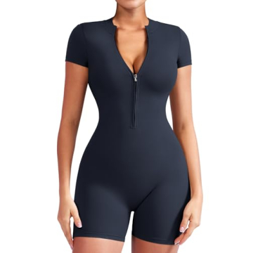 YEOREO Women's Short Sleeve Workout Jumpsuit - Versatile and Stunning!