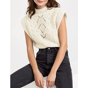 Himosyber Women's High Neck Sleeveless Elegant Vest