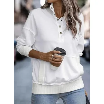 SHEWIN Women's Casual Sweatshirt Stylish Lightweight Pullover