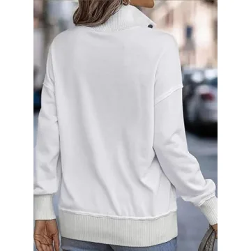 SHEWIN Women's Casual Sweatshirt Stylish Lightweight Pullover
