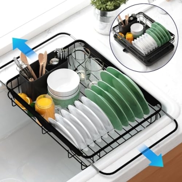Kitsure Space-Saving Dish Drying Rack: Stainless Steel Design for Kitchen
