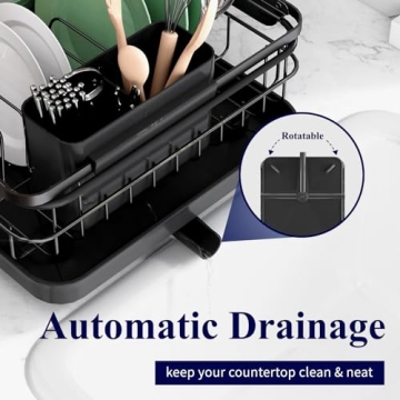 Kitsure Dish Drying Rack: Stainless Steel Space-Saver