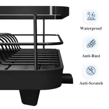 Kitsure Dish Drying Rack: Stainless Steel Space-Saver