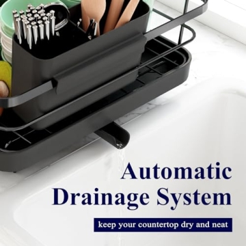 Kitsure Dish Drying Rack: Stainless Steel Space-Saver