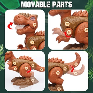 Sanlebi Take Apart Dinosaur Toy Set for Ages 3-7