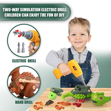 Sanlebi Take Apart Dinosaur Toy Set for Ages 3-7