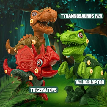Sanlebi Take Apart Dinosaur Toy Set for Ages 3-7