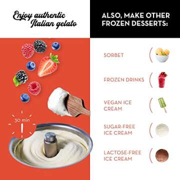 Lello 4080 Musso Lussino Ice Cream Maker - 1.5 Quart