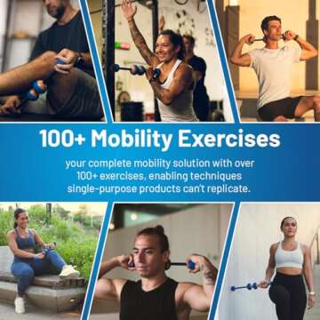 MOBO | 7-in-1 Myofascial Release Tool & Trigger Point Massager Tool | Massage Stick, Muscle Roller Stick & Foam Rollers Alternative | for Deep Tissue Pain Relief & Improved Mobility